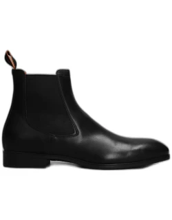 Santoni Detoxify Ankle Boots In Black Leather