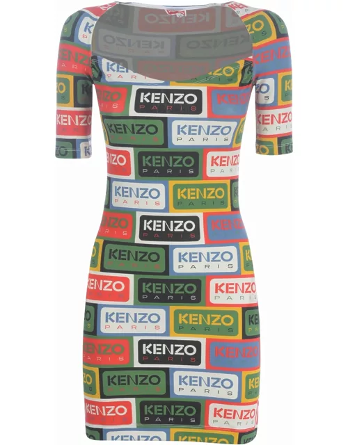 Mini Dress Kenzo kenzo Labels In Jersey