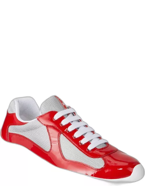 Men's America's Cup Patent Leather Patchwork Sneaker