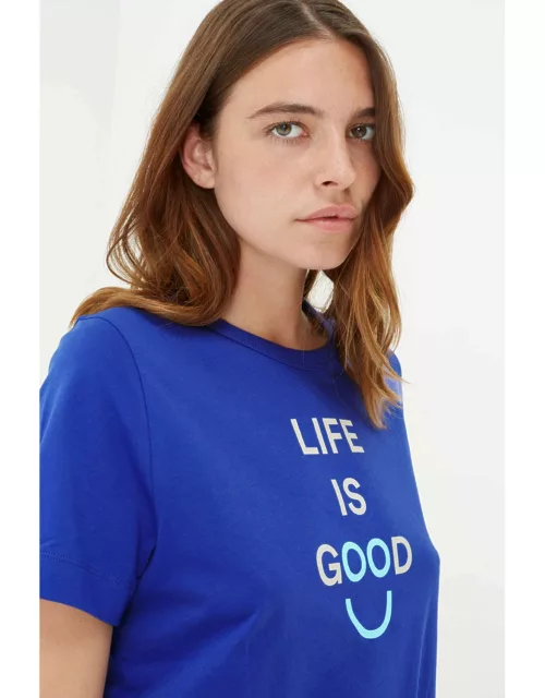 Cobalt Cotton Life Is Good T-Shirt