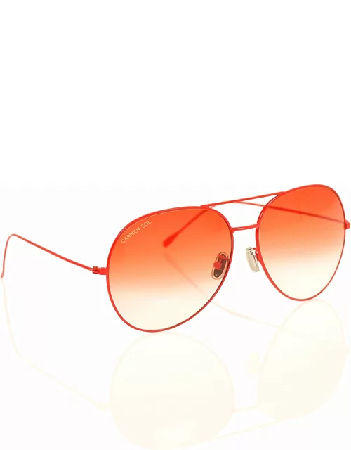 Red Aviator sunglasses - Large