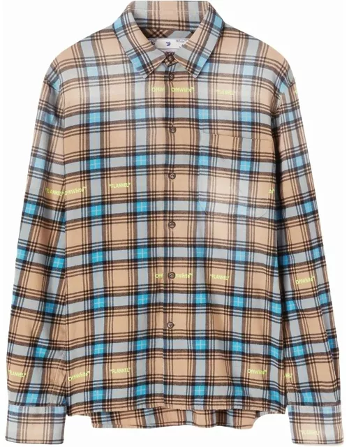 Multicoloured tartan shirt with check