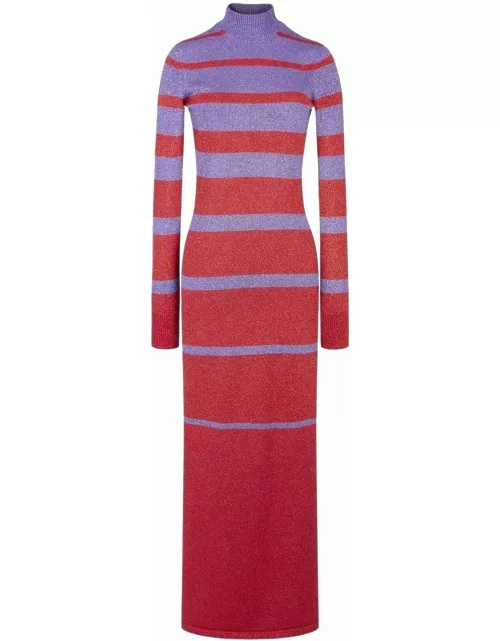 Striped long dres