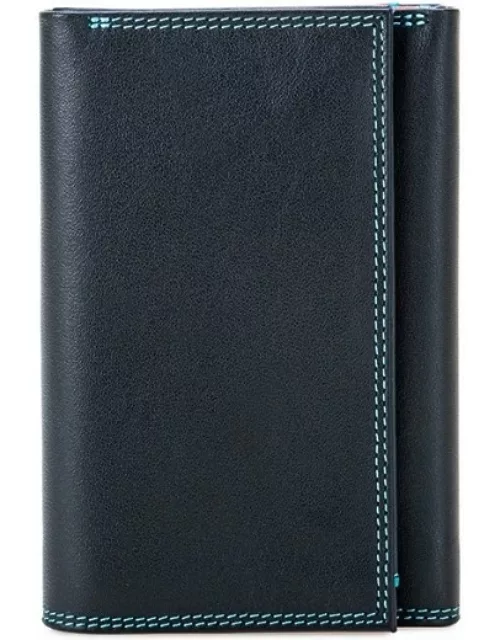 Men's Tri-fold Wallet with Zip Nappa Black Pace