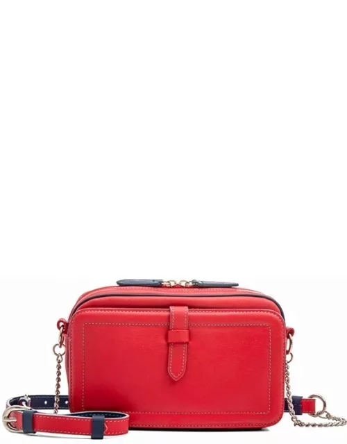 Small Leather Shoulder Bag Red