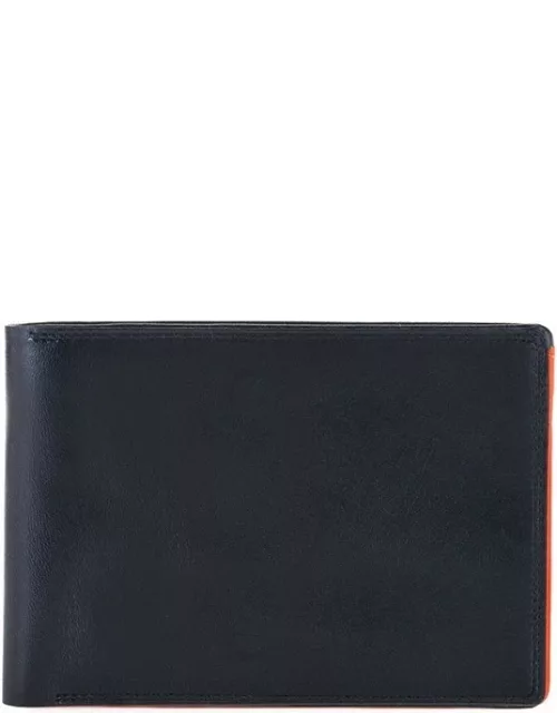 RFID Men's Passport Wallet Black-Orange