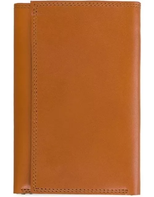 Men's Tri-fold Wallet with Zip Tan-Olive