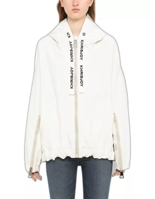 Off white nylon lightweight jacket