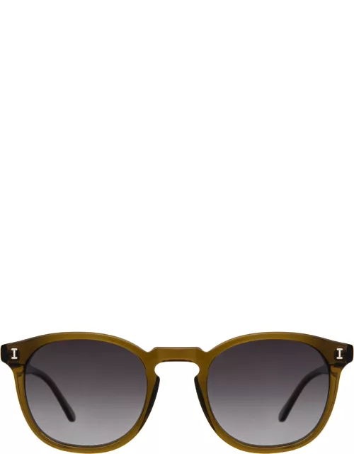 illesteva Eldridge Sunglasses in Moss/Grey Flat Gradient