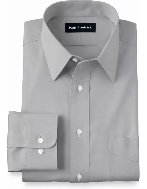 Non-iron Cotton Pinpoint Solid Point Collar Dress Shirt