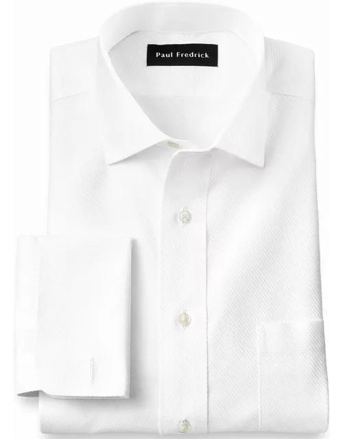 Non-iron Cotton Twill Spread Collar French Cuff Dress Shirt