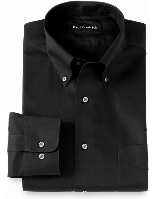 Slim Fit Non-iron Cotton Pinpoint Solid Button Down Collar Dress Shirt