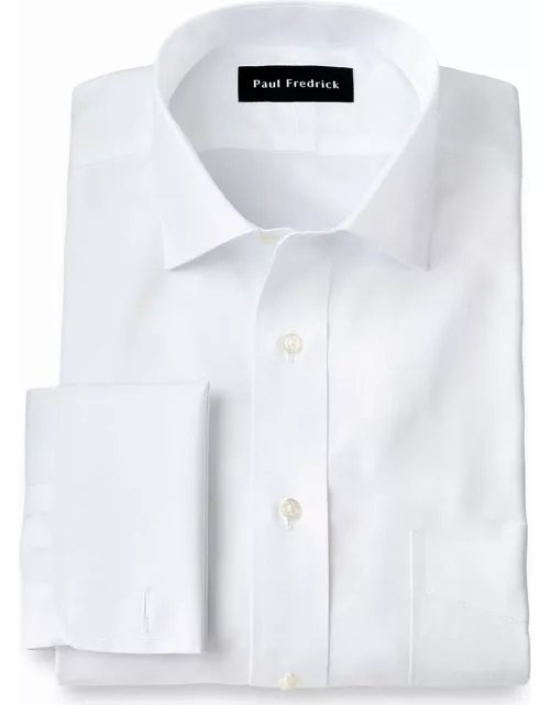 Slim Fit Non-iron Cotton Pinpoint Spread Collar French Cuff Dress Shirt