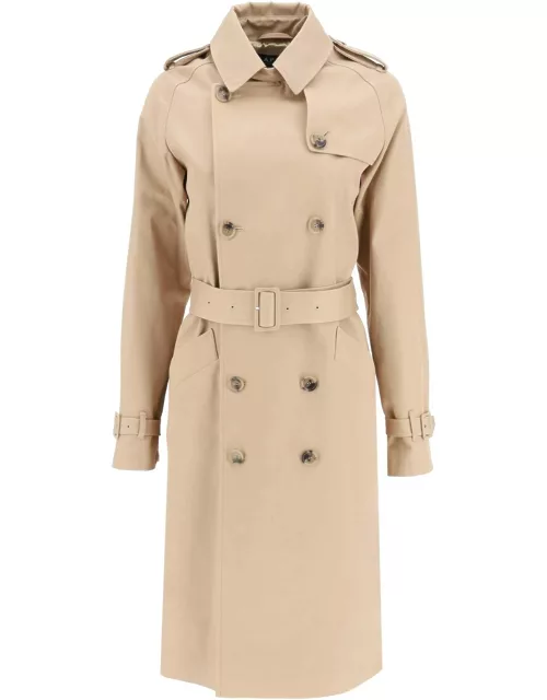 A.P.C. 'GRETA' DOUBLE-BREASTED COTTON TRENCH COAT