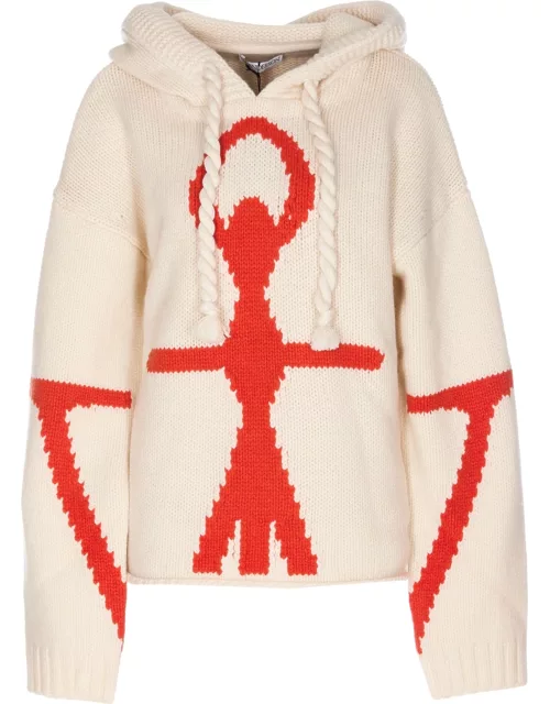 J.W. Anderson Anchor Logo Knitted Hoodie