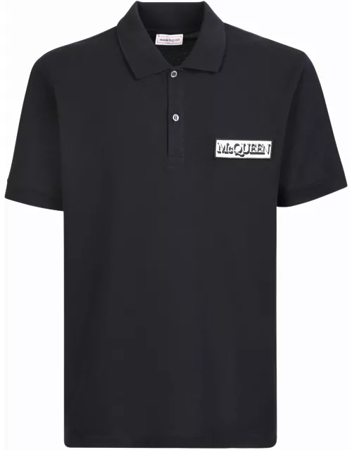 Alexander McQueen Embroidered Logo Polo Shirt