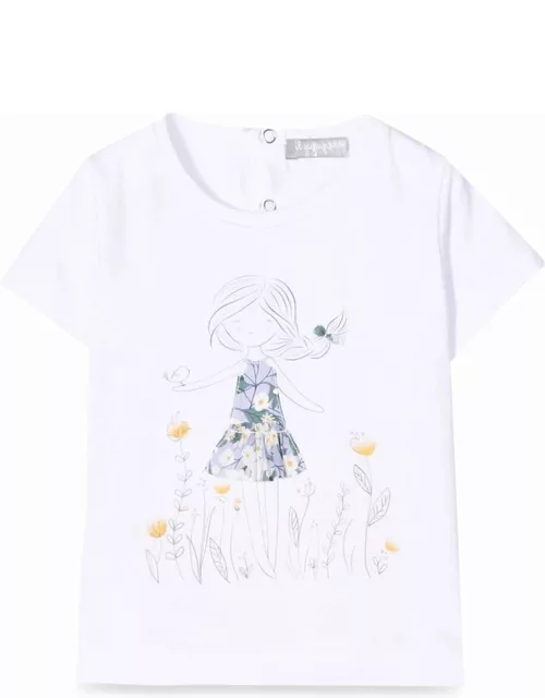 Il Gufo T-shirt M/short White/lilac