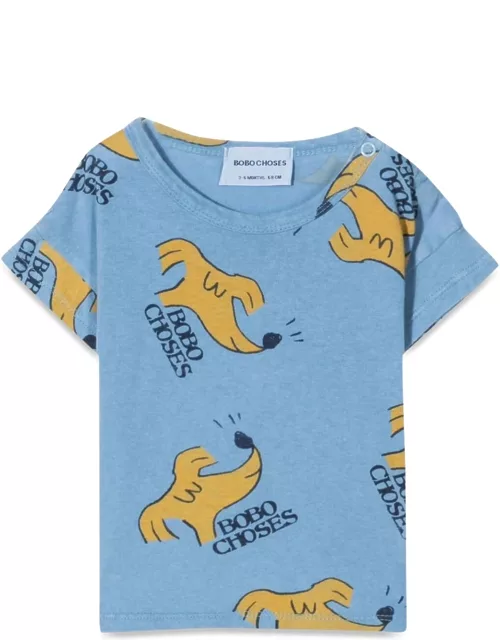 Bobo Choses Sniffy Dog All Over Short Sleeve T-shirt