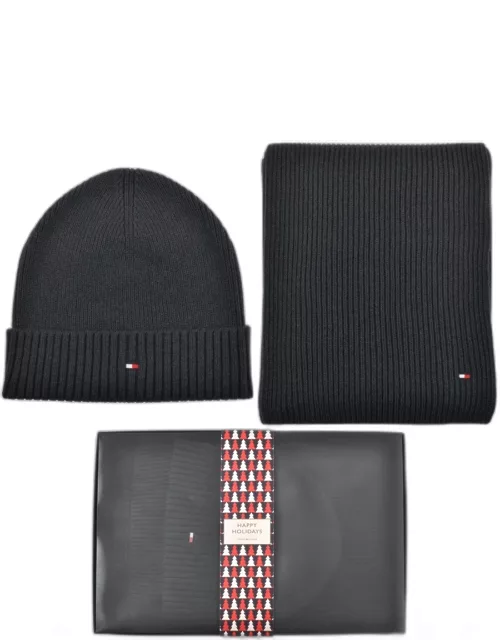Tommy Hilfiger Beanie And Scarf Gift Set Navy