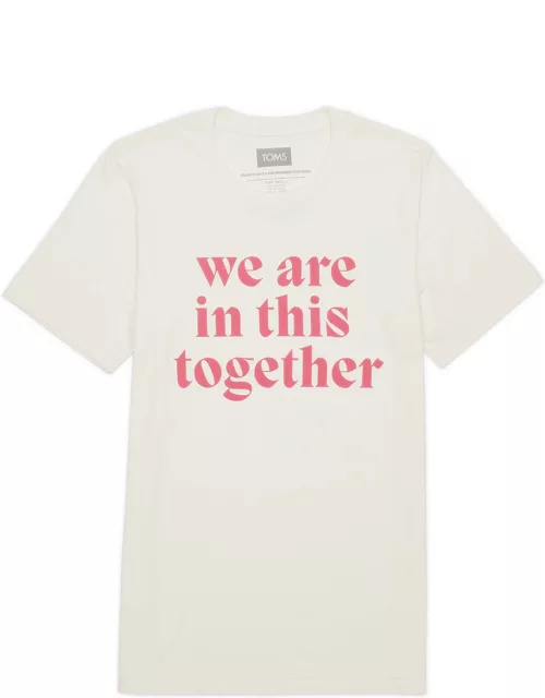 TOMS Natural We Are In This Together Short Sleeve Tee Shoe