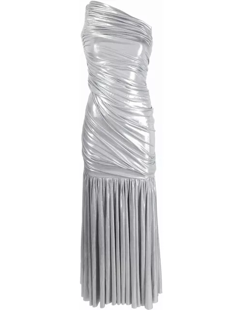 Diana silver fishtail long dres