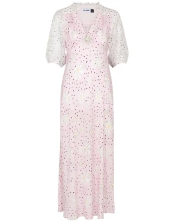 Rixo Nicolette Floral-print Midi Dress - Light Pink