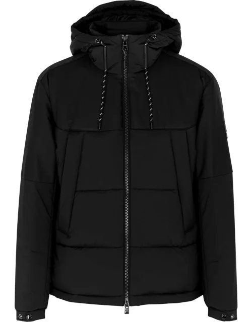 Hugo Boss Hooded Quilted Shell Jacket - Black