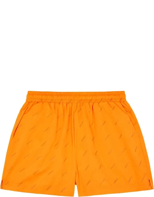 Represent Logo-print Shell Swim Shorts - Orange