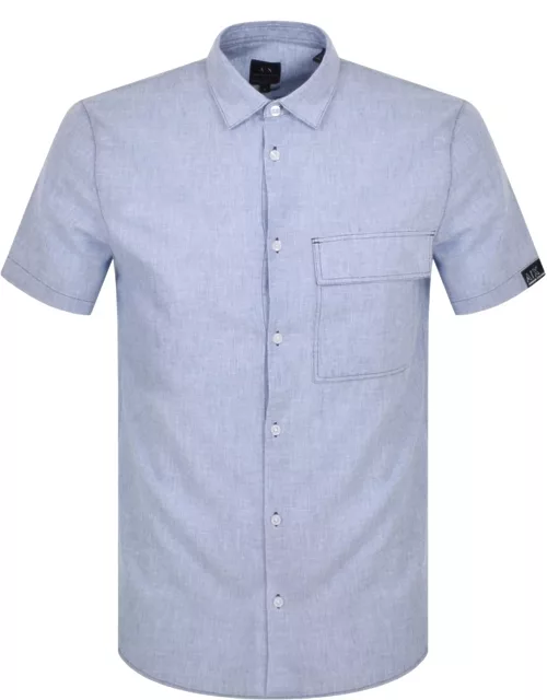 Armani Exchange Short Sleeve Shirt Blue