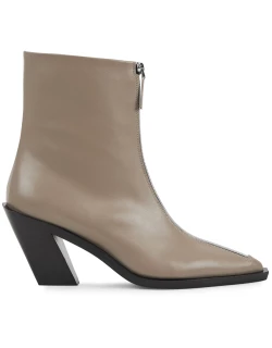 Elleme Eclair 80 Leather Ankle Boots - Taupe
