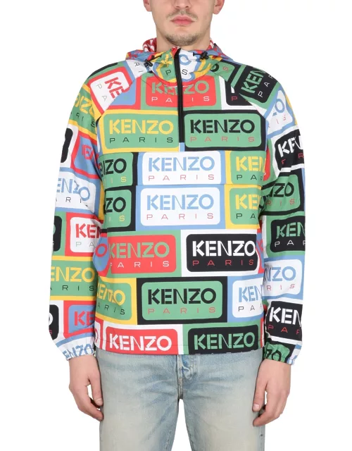 kenzo "kenzo labels" windbreaker jacket