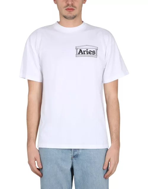 aries logo print t-shirt