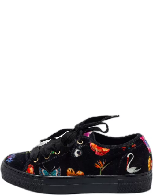 Etro Multicolor Velvet Low Top Sneaker
