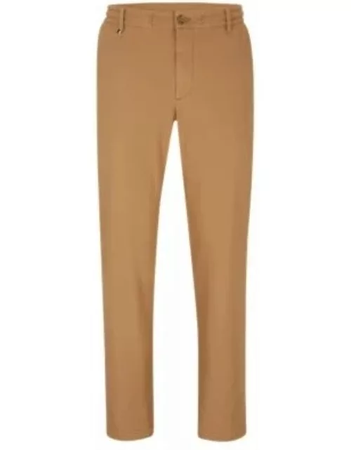 Slim-fit trousers in a cotton blend- Beige Men's Casual Pant