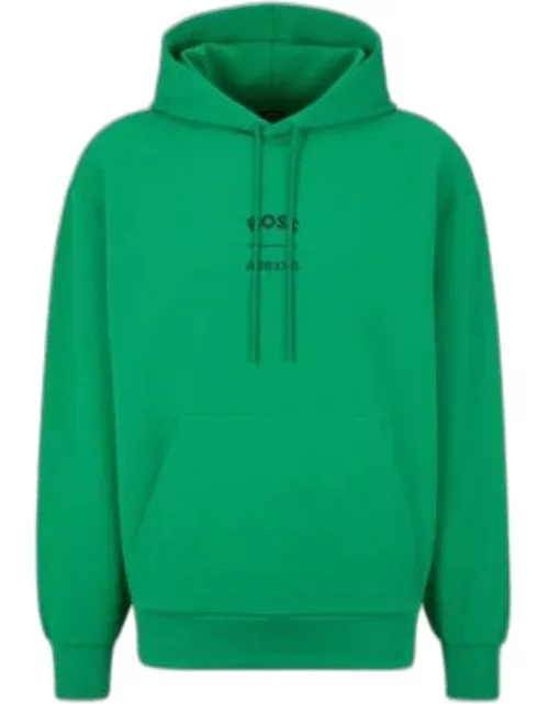 BOSS x AJBXNG relaxed-fit hoodie with all-over monogram jacquard- Light Green Men's Tracksuit