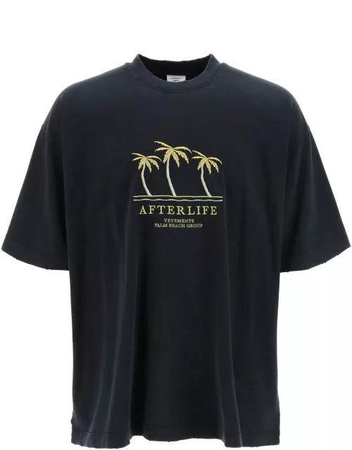 VETEMENTS AFTERLIFE EMBROIDERY T-SHIRT