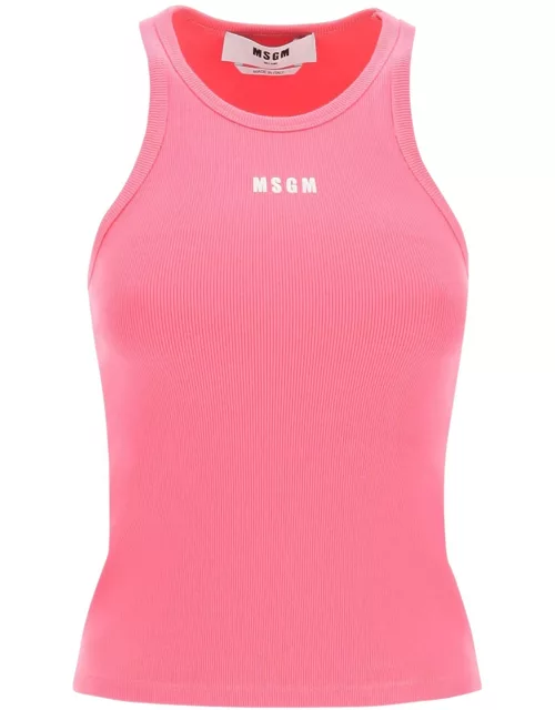 MSGM logo embroidery tank top