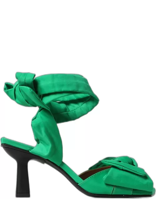 Heeled Sandals GANNI Woman colour Green