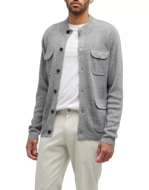 Men's Linen-Wool Shirt Jacket