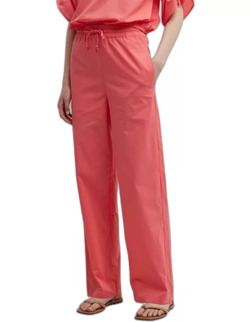Cropped High-Rise Cotton Modal Trouser