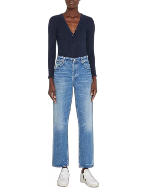 Neve Low-Rise Cropped Straight Jean