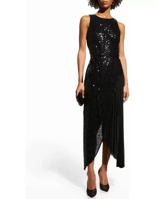 Sequin High-Low Cocktail Dres