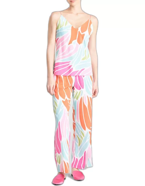Papillon Abstract-Print Cami Pajama Set