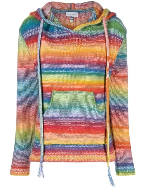 Mira Mikati striped wool hoodie
