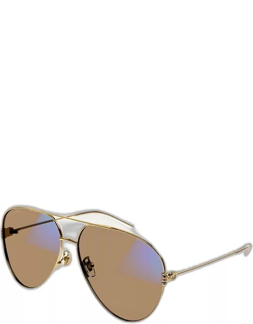 Polarized Metal Aviator Sunglasse