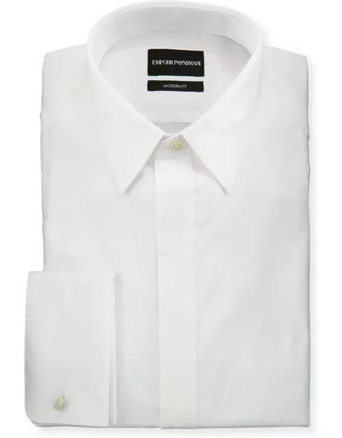 Men's Modern Fit Basic Tuxedo Shirt with Point Collar %26 French Cuff