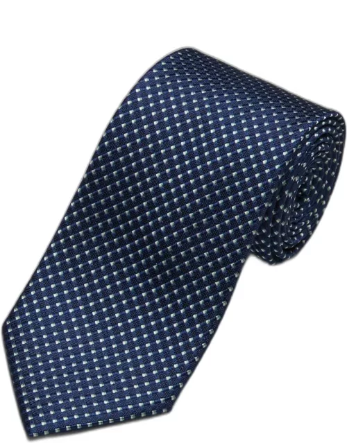 JoS. A. Bank Men's Traveler Collection Mini Tonal Check Tie, Navy, One