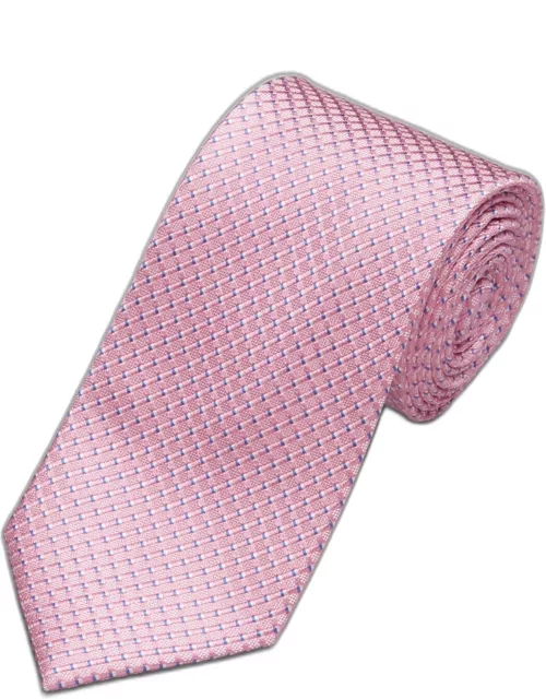 JoS. A. Bank Men's Traveler Collection Mini Tonal Check Tie, Pink, One