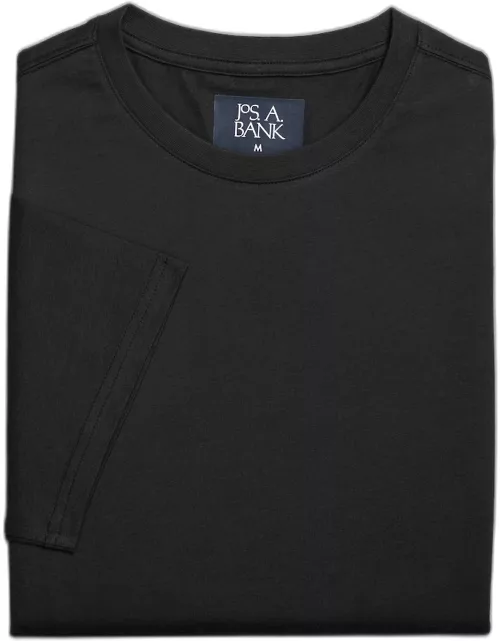 JoS. A. Bank Men's Tailored Fit Liquid Cotton Jersey Crew Neck T-Shirt, Black, Smal
