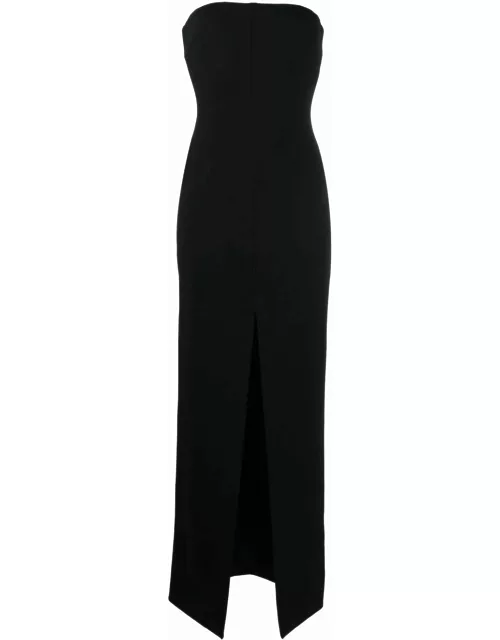Bysha black long dress with bare shoulder